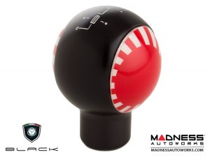 MINI Cooper Gear Shift Knob - Black w/ Rising Sun Flag of Japan Design